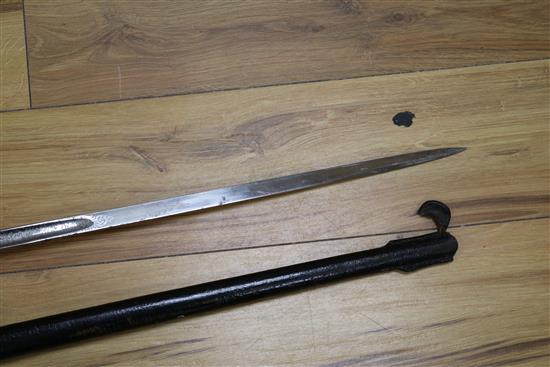 Two officers dress swords and scabbards